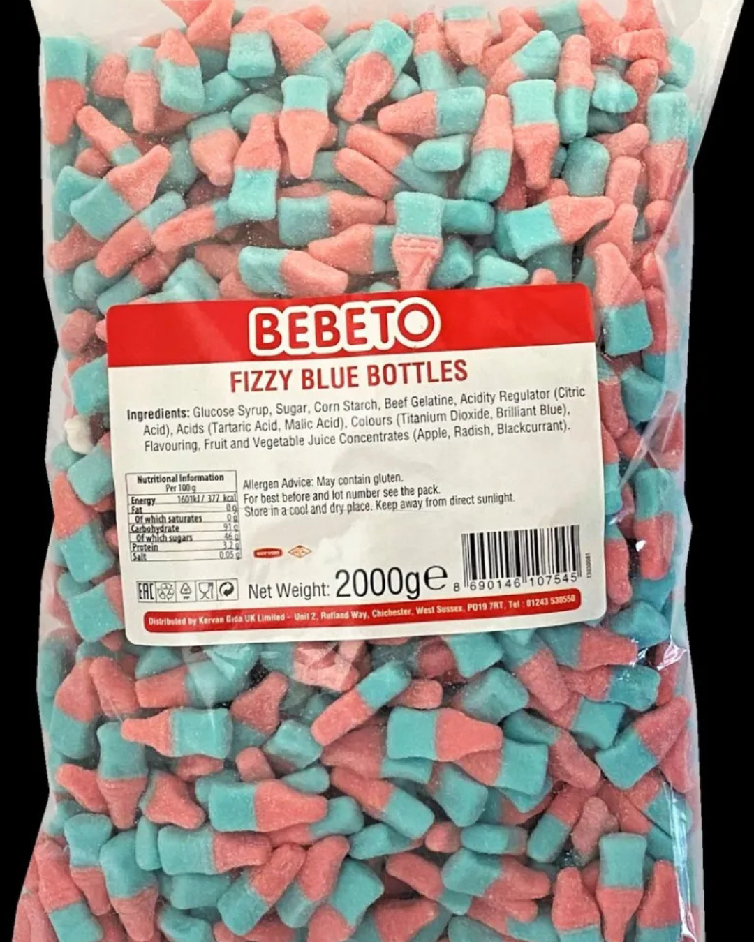 Bebeto Fizzy Blue Bottles