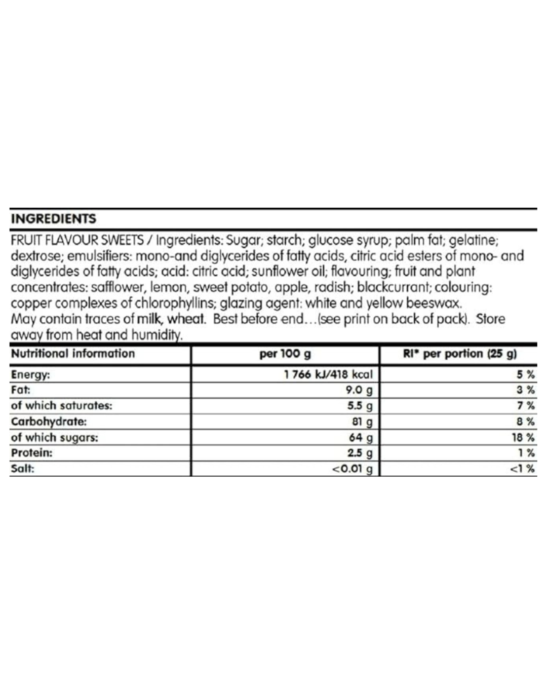 Haribo Rhubarb & Custard