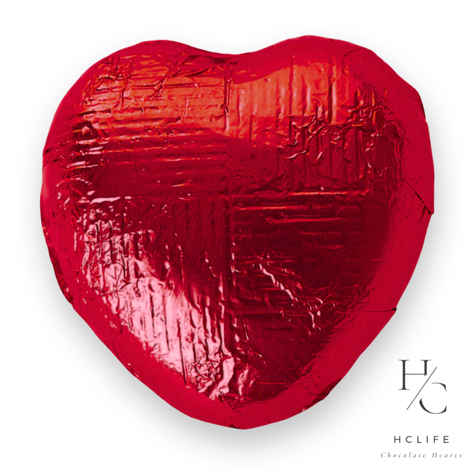 Red Solid Milk Chocolate Hearts