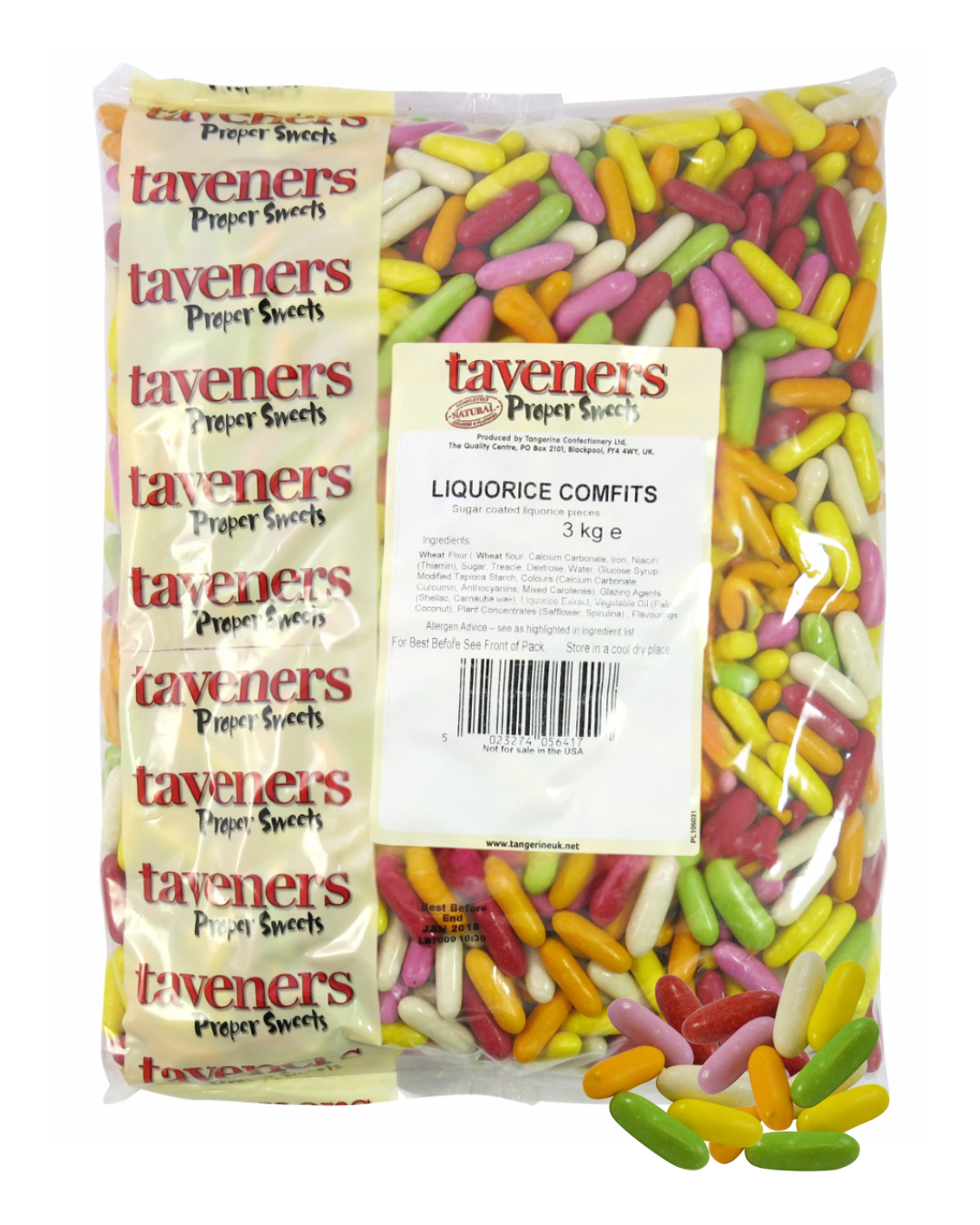 Taveners Liquorice Comfits