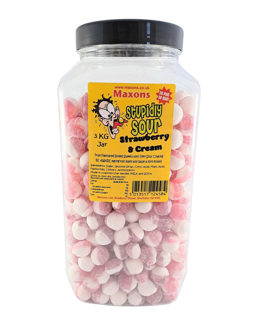 Maxons Stupidly Sour Strawberry & Cream