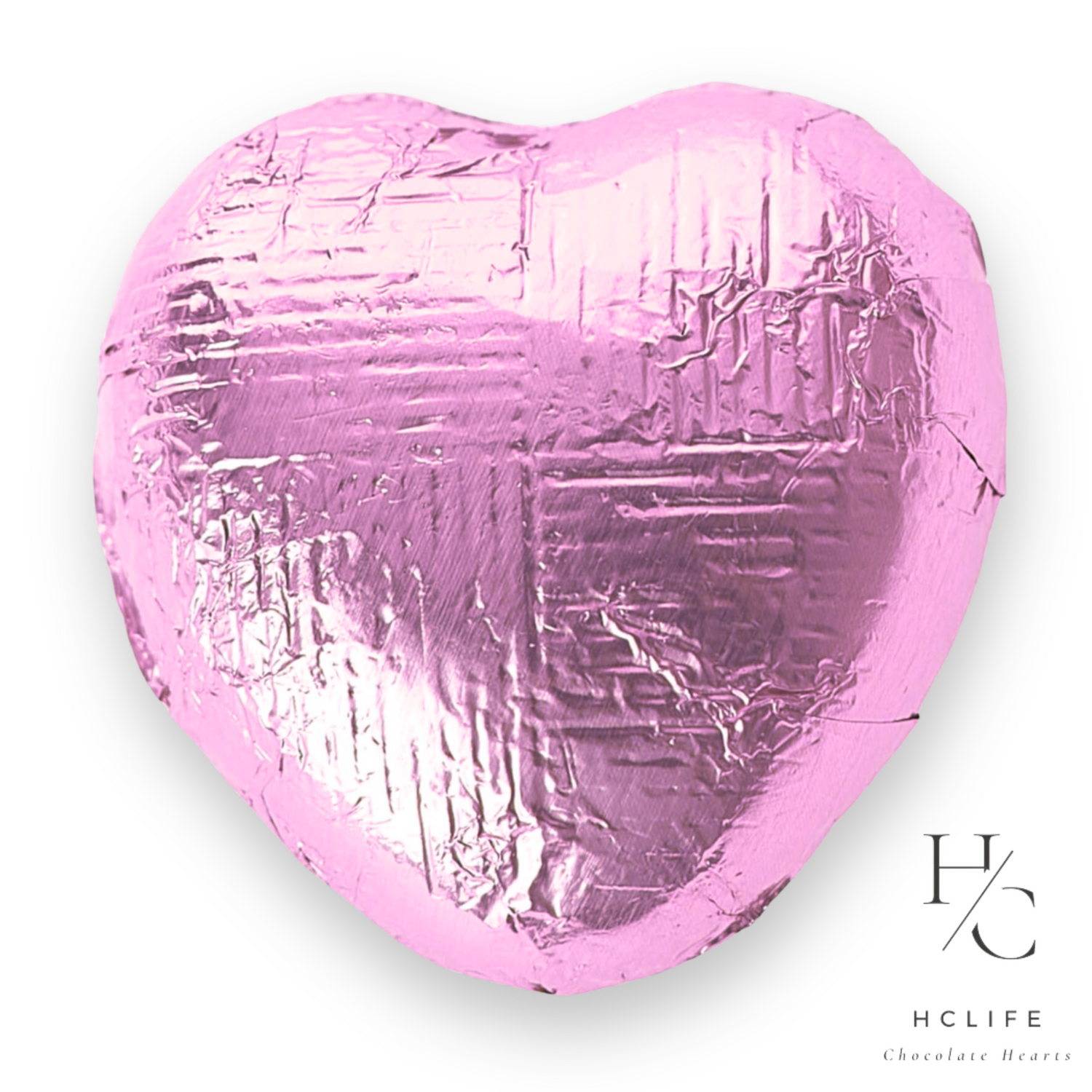 Pink Solid Milk Chocolate Hearts